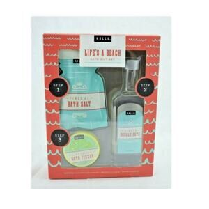 Hallu Life's a Beach" Bubble Bath 3 Pcs Bath Gift Set